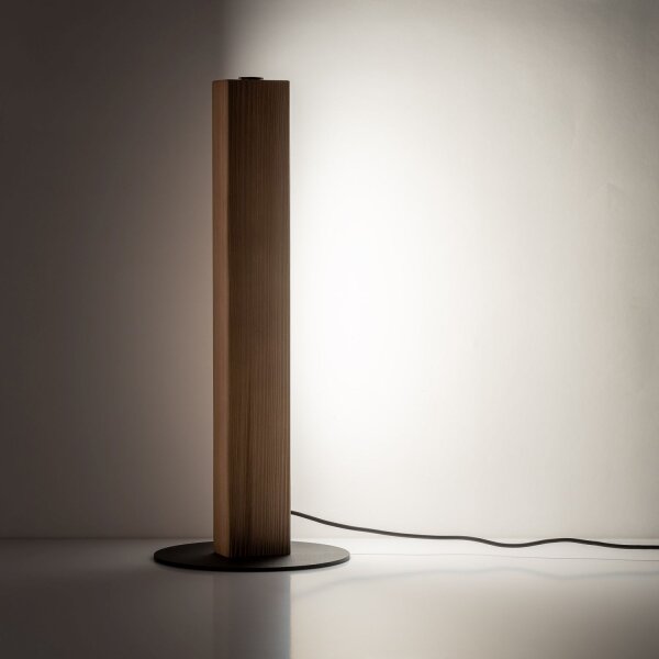 LED Tischleuchte Holz 41,5 cm 3000 K Schwarz Kiefer
