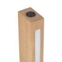 LED Tischleuchte Holz 41,5 cm 3000 K Schwarz Kiefer