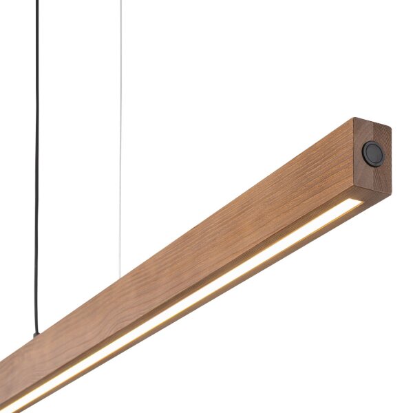LED Pendelleuchte Schwarz 3000 K 126 cm Holz Nuss