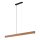 LED Pendelleuchte Schwarz 3000 K 126 cm Holz Nuss