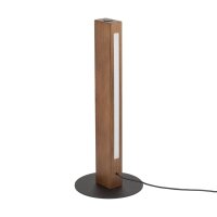 LED Tischleuchte Holz Schwarz 41,5 cm 3000 K Nuss