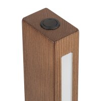 LED Tischleuchte Holz Schwarz 41,5 cm 3000 K Nuss