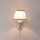 Wandlampe Shabby Weiß Stoff Klassisch E14 SOFIA