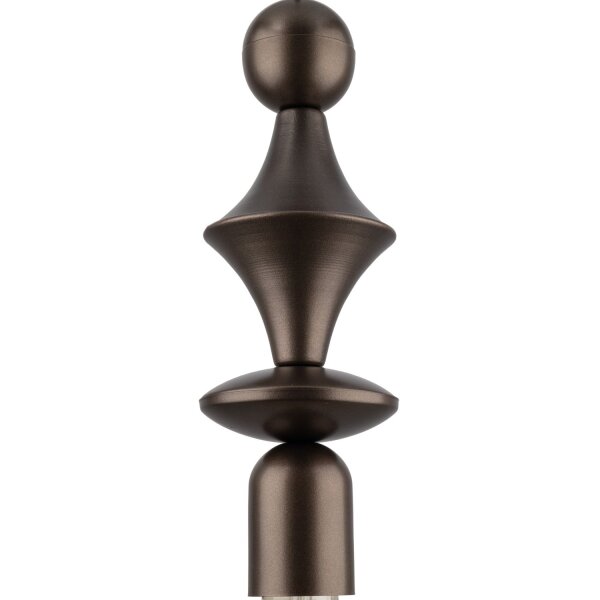 Dekorative Hängelampe Braun B:10 cm E27 Stahl Modern