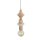 Dekorative Hängelampe Beige B:10 cm E27 Stahl Modern