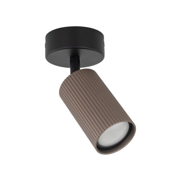 Deckenstrahler Braun Schwarz Metall B:15 cm GU10 Modern