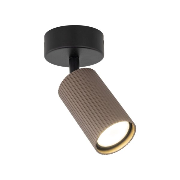 Deckenstrahler Braun Schwarz Metall B:15 cm GU10 Modern