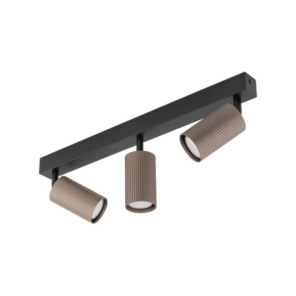 Deckenstrahler Braun Schwarz Metall 66 cm GU10 3-flmg