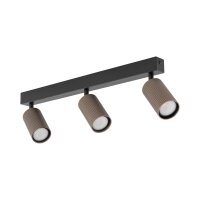 Deckenstrahler Braun Schwarz Metall 66 cm GU10 3-flmg