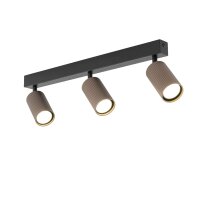 Deckenstrahler Braun Schwarz Metall 66 cm GU10 3-flmg