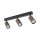 Deckenstrahler Braun Schwarz Metall 66 cm GU10 3-flmg