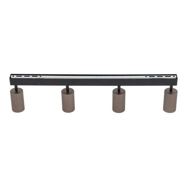 Deckenspot Braun Schwarz Metall 88 cm GU10 4-flmg