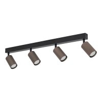 Deckenspot Braun Schwarz Metall 88 cm GU10 4-flmg