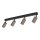 Deckenspot Braun Schwarz Metall 88 cm GU10 4-flmg