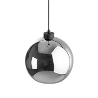 Pendelleuchte Glas Graphit B:25 cm Schwarz E27 Modern