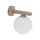 Wandleuchte Natur Holz B:15 cm E14 Glas blendarm