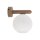 Wandleuchte Natur Holz B:15 cm E14 Glas blendarm