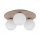 Deckenleuchte Glas blendarm Beige L:42 cm E14 3-flammig