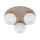 Deckenleuchte Glas blendarm Beige L:42 cm E14 3-flammig