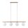 Hängelampe Beige 4-flammig 95 cm Metall E14 Glas Weiß