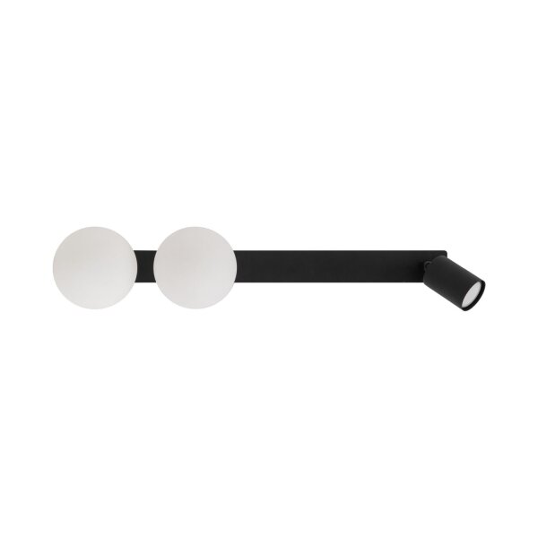 Deckenleuchte Metall Glas Schwarz L:62,5 cm GU10 G9