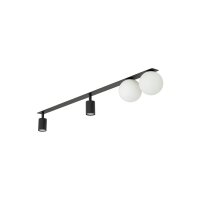 Deckenleuchte Schwarz 112 cm GU10 Metall Glas flexibel