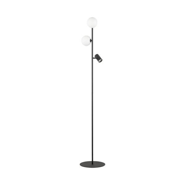 Stehlampe Schwarz 152 cm GU10 G9 Metall Glas flexibel