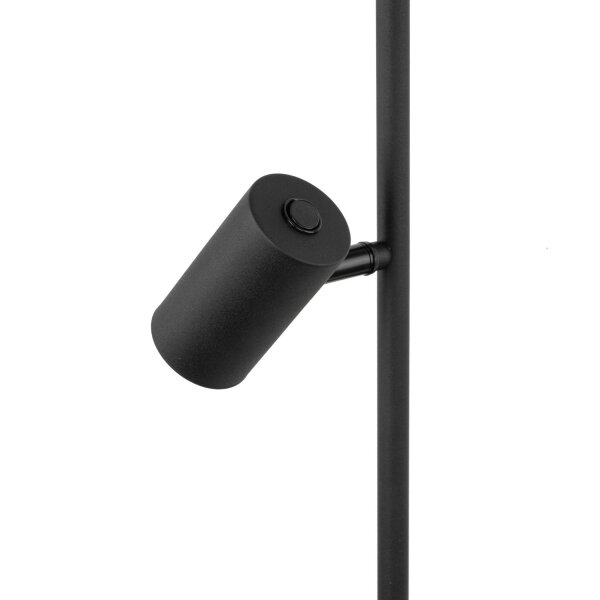 Stehlampe Schwarz 152 cm GU10 G9 Metall Glas flexibel