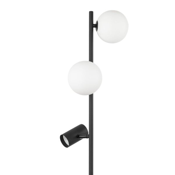 Stehlampe Schwarz 152 cm GU10 G9 Metall Glas flexibel