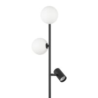 Stehlampe Schwarz 152 cm GU10 G9 Metall Glas flexibel