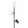 Stehlampe Schwarz 152 cm GU10 G9 Metall Glas flexibel