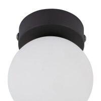 Deckenleuchte Schwarz Weiß Metall Glas G9 B:10 cm