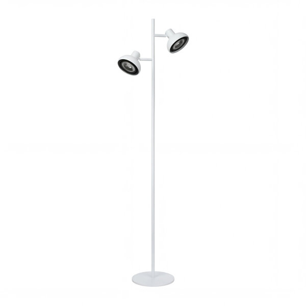Stehleuchte Weiß schwenkbar GU10 2-flammig H:138 cm