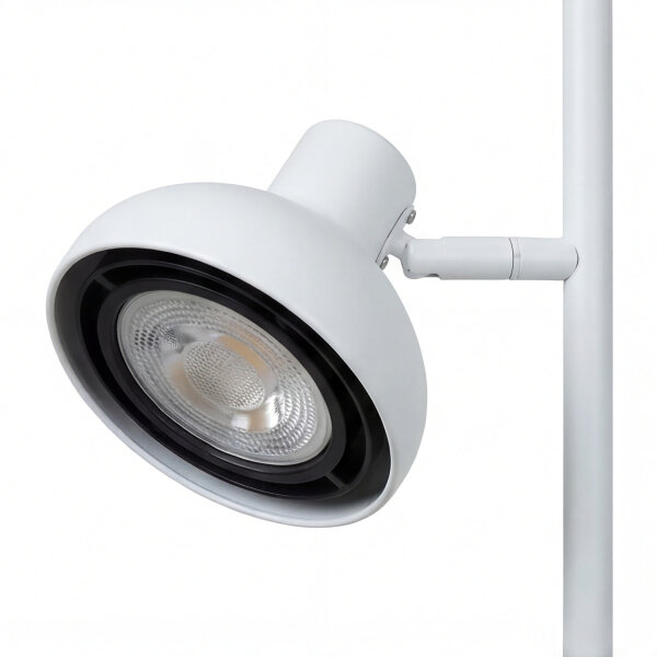 Stehleuchte Weiß schwenkbar GU10 2-flammig H:138 cm