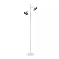 Stehleuchte Weiß schwenkbar GU10 2-flammig H:138 cm