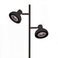 Stehleuchte Schwarz schwenkbar GU10 2-flammig H:138 cm