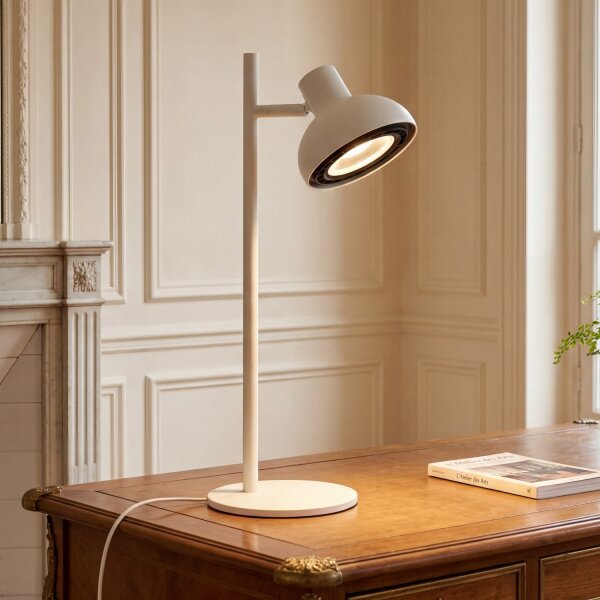 Schreibtischlampe Modern Weiß GU10 schwenkbar 46,7 cm