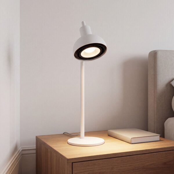 Schreibtischlampe Modern Weiß GU10 schwenkbar 46,7 cm