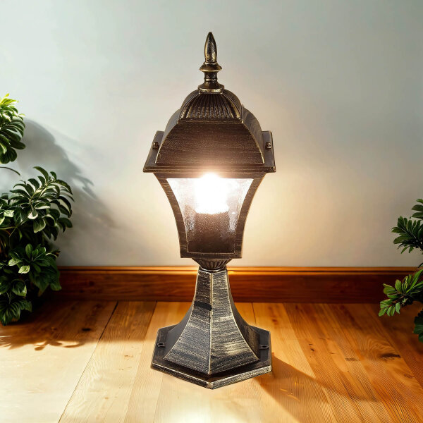 Lampe à socle antique extérieur TOSCANA E27 or IP43