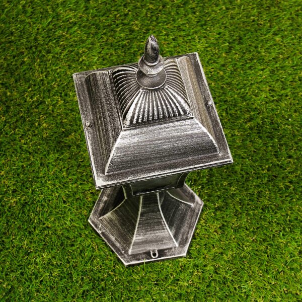 Luminaire dallée antique jardin TOSCANA argent résistant à la pluie