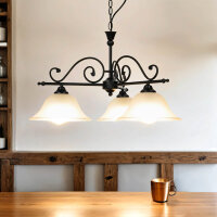 Lampe à suspendre rustique réglable noir...