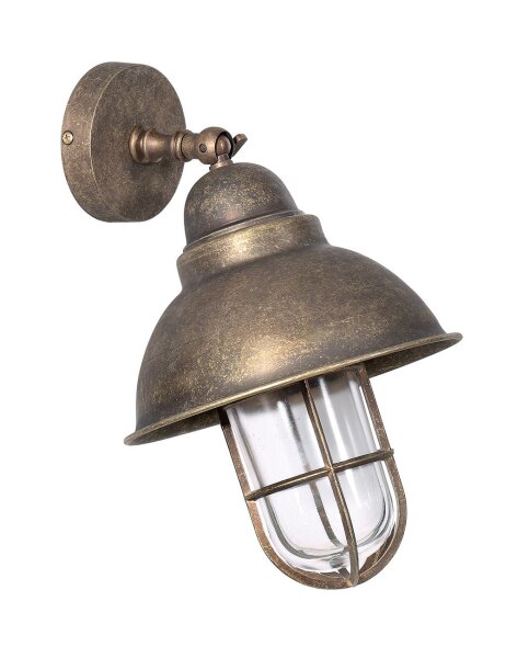 Applique murale maritime dextérieur IP44 en laiton antique