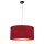 Lampe à suspension Rouge Or Rétro Ø50cm Table à manger Tissu