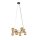 Pendelleuchte Glas Bernstein 62 cm G9 Stahl Rondell