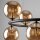 Pendelleuchte Glas Bernstein 62 cm G9 Stahl Rondell