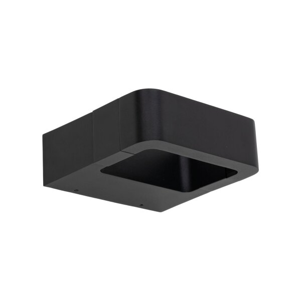 LED Wandleuchte skandinavisch Glas Schwarz H:5,5 cm