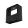 LED Wandleuchte skandinavisch Glas Schwarz H:5,5 cm