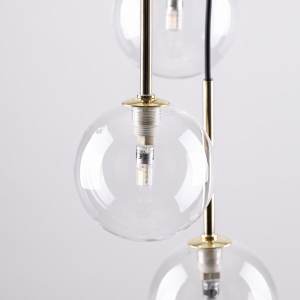 Pendelleuchte Glas zeitlos B:50 cm Schwarz G9 Bernstein