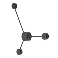 Wandleuchte Schwarz GX53 B:82 cm skandinavisch Stahl