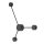 Wandleuchte Schwarz GX53 B:82 cm skandinavisch Stahl